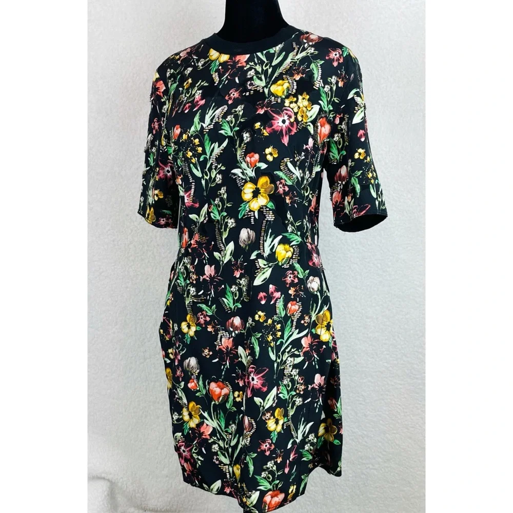 3.1 PHILLIP LIM • Multicolored Floral Beaded Silk Mini Dress, 4 - Picture 14 of 14